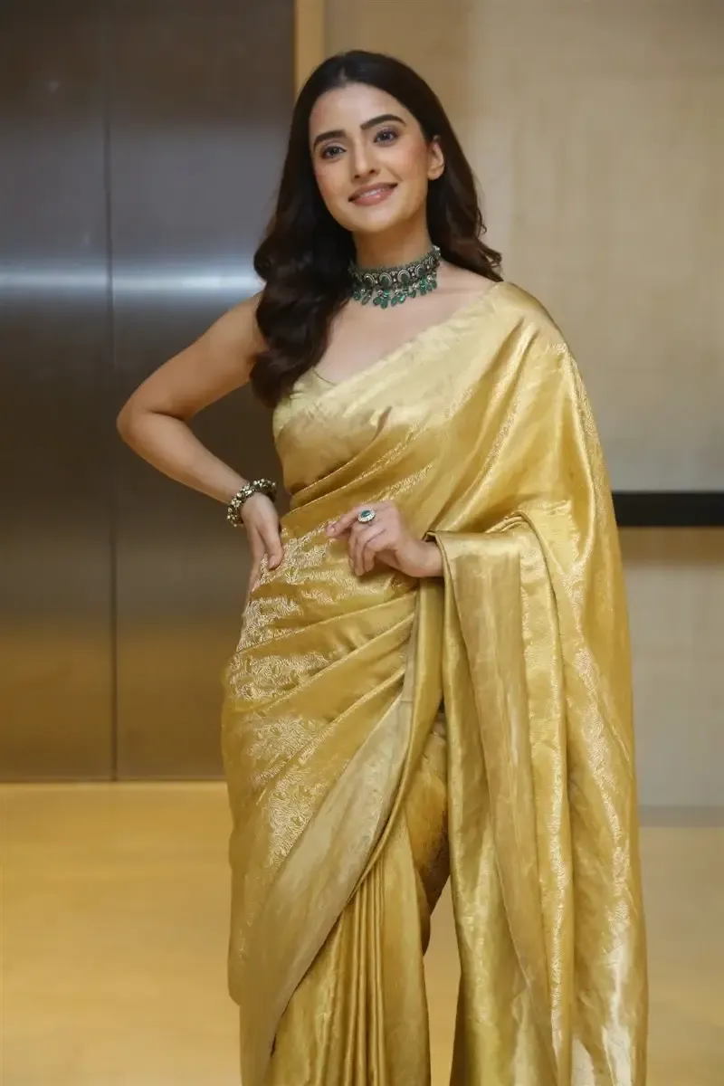 RUKSHAR DHILLON IN YELLOW SAREE AT MOVIE TEASER LAUNCH 8